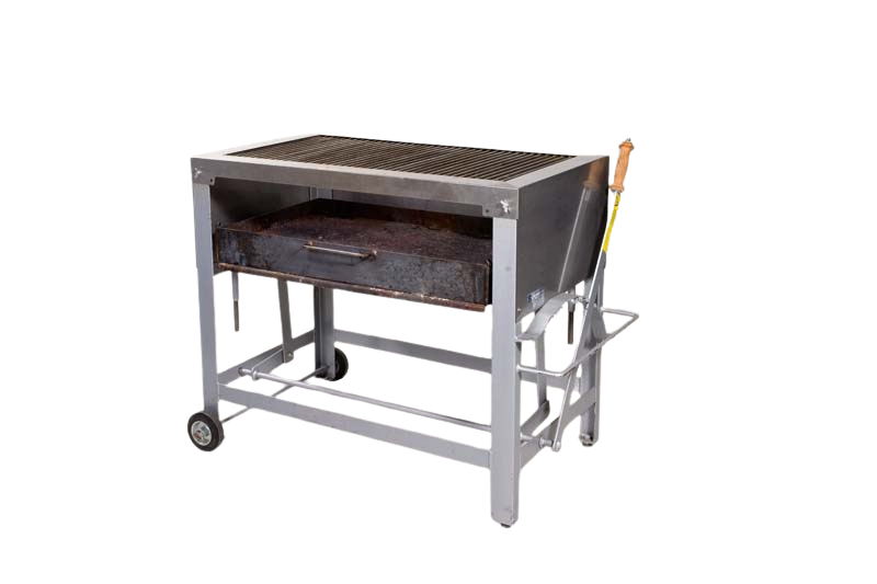 Holzkohlegrill 110 x 50cm Edelstahl