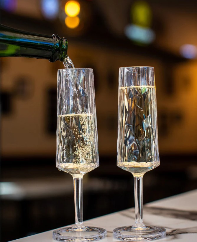 Sektglas Club 100ml Kunststoff klar