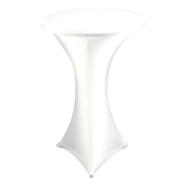 Stretchhusse weiß für Stehtisch 75 3-füßig
