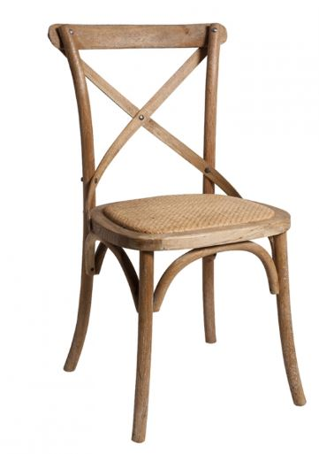 Holzstuhl Crossback braun