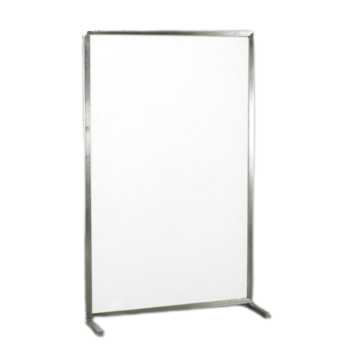 Trennwand Edelstahl weiß 125x200cm