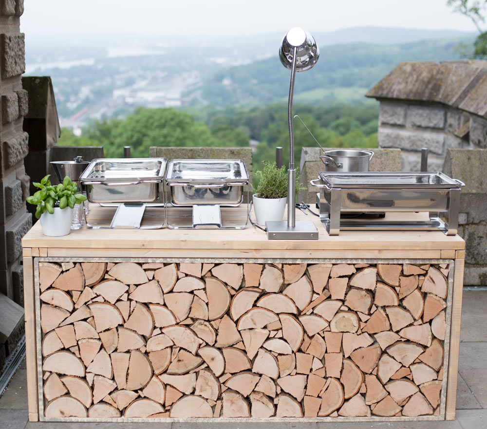 Blende Toskana Scheitholz niedrig