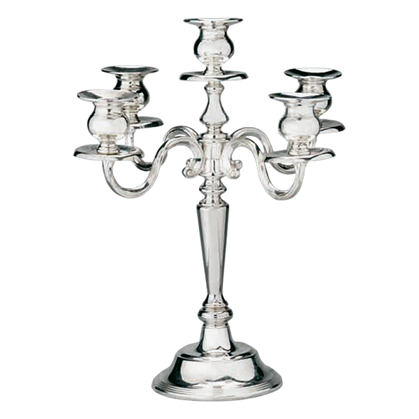 Kerzenleuchter Silber 5-armig 80cm